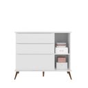 Ver imagem 2 de Cômoda Infantil Tina 3 Gavetas MDF Puxador Cava Branco Sallar Home