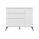 Ver imagem 1 de Cômoda Infantil Tina 3 Gavetas MDF Puxador Cava Branco Sallar Home
