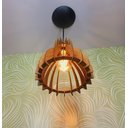 Ver imagem 3 de Lustre pendente em MDF 22X22 encerado E-27