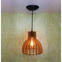 Ver imagem 2 de Lustre pendente em MDF 22X22 encerado E-27