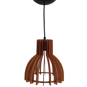 Lustre pendente em MDF 22X22 encerado E-27