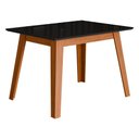 Ver imagem 1 de Mesa de Jantar com Vidro 4 Lugares Multimóveis Cr50229 Cinamomo/preto