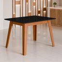 Ver imagem 2 de Mesa de Jantar com Vidro 4 Lugares Multimóveis Cr50229 Cinamomo/preto