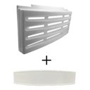 Ver imagem 1 de Grade Saia Veneziana Metalfrio Branca + Kit Testeira