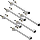 Ver imagem 1 de 06 Suportes Refletor Base Reta Braço 70 Cm 6 Cjts - Branco