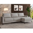 Ver imagem 2 de Sofá 3 Lugares 270cm com Chaise e Pés Metálicos Multimóveis Cr45343 Bege