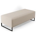 Ver imagem 6 de Kit 02 Puffs Bali W01 Base Ferro 120x50 Cm Linho Bege