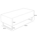 Ver imagem 5 de Kit 02 Puffs Bali W01 Base Ferro 120x50 Cm Linho Bege
