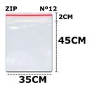 Ver imagem 2 de 100 Saco Fechamento Zip N12 35x45cm Fecho Hermético (1pct)