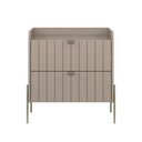 Ver imagem 4 de Mesa de Cabeceira Conect Moderna Moriah 60cm Alto Padrão:champagne/conect