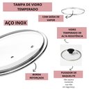 Ver imagem 3 de Canecão Caneco Leiteira Fervedor com Tampa de Vidro Antiaderente Teflon no 14 - 1,6 L Cereja e Bege