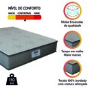 Ver imagem 3 de Colchão Casal Gazin com Molas Ensacadas Vibe 138x188x22cm Cinza - Suporta até 110 Kg por Pessoa