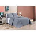 Ver imagem 1 de cobre leito king size matelado dupla face micropercal 200 fios estampado prata