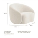 Ver imagem 5 de Sofá Amore 3 Lugares Fixo 200cm Bege Bouclé com 2 Poltronas Mabe Magazine