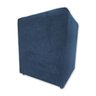 Mini Puff Banqueta Quadrado Cubo Decorativo Courino e Suede Azul Marinho Suede - 3