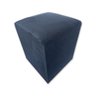 Mini Puff Banqueta Quadrado Cubo Decorativo Courino e Suede Azul Marinho Suede - 2