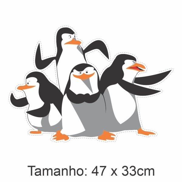 Kit com 2 Adesivos Pinguins | MadeiraMadeira