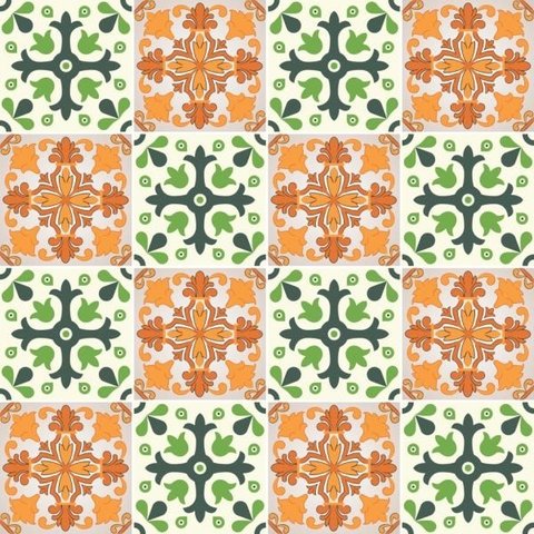 Kit com 2 Adesivos Azulejo Português - 2 Desenhos - Modelo a