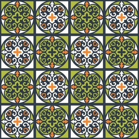 Kit com 2 Adesivos Azulejo Português - 2 Desenhos - Modelo B