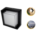 Ver imagem 3 de Kit 2 Arandela Sauna 8w Quadrada Preta Prova D'agua Moderna