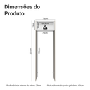 Ver imagem 3 de Porta-Geladeira 73 cm 1 Porta Basculante Crema/Branco/Crema Vik Madesa