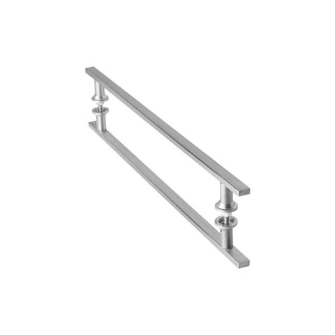 Puxador para Porta de Vidro Aço Inox Escovado 60cm Ms Fs