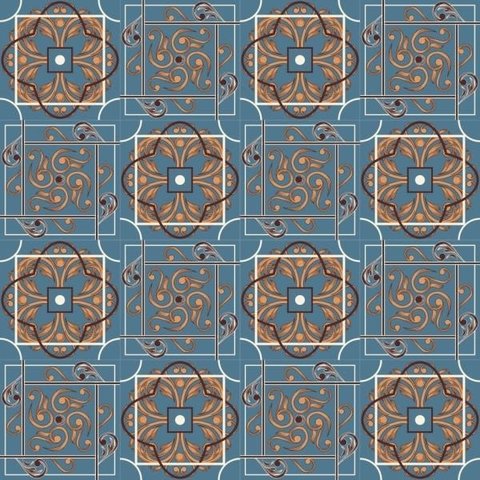 Kit com 2 Adesivos Azulejo Português - 2 Desenhos - Modelo F