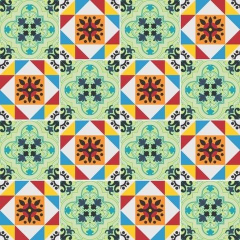 Kit com 2 Adesivos Azulejo Português - 2 Desenhos - Modelo L