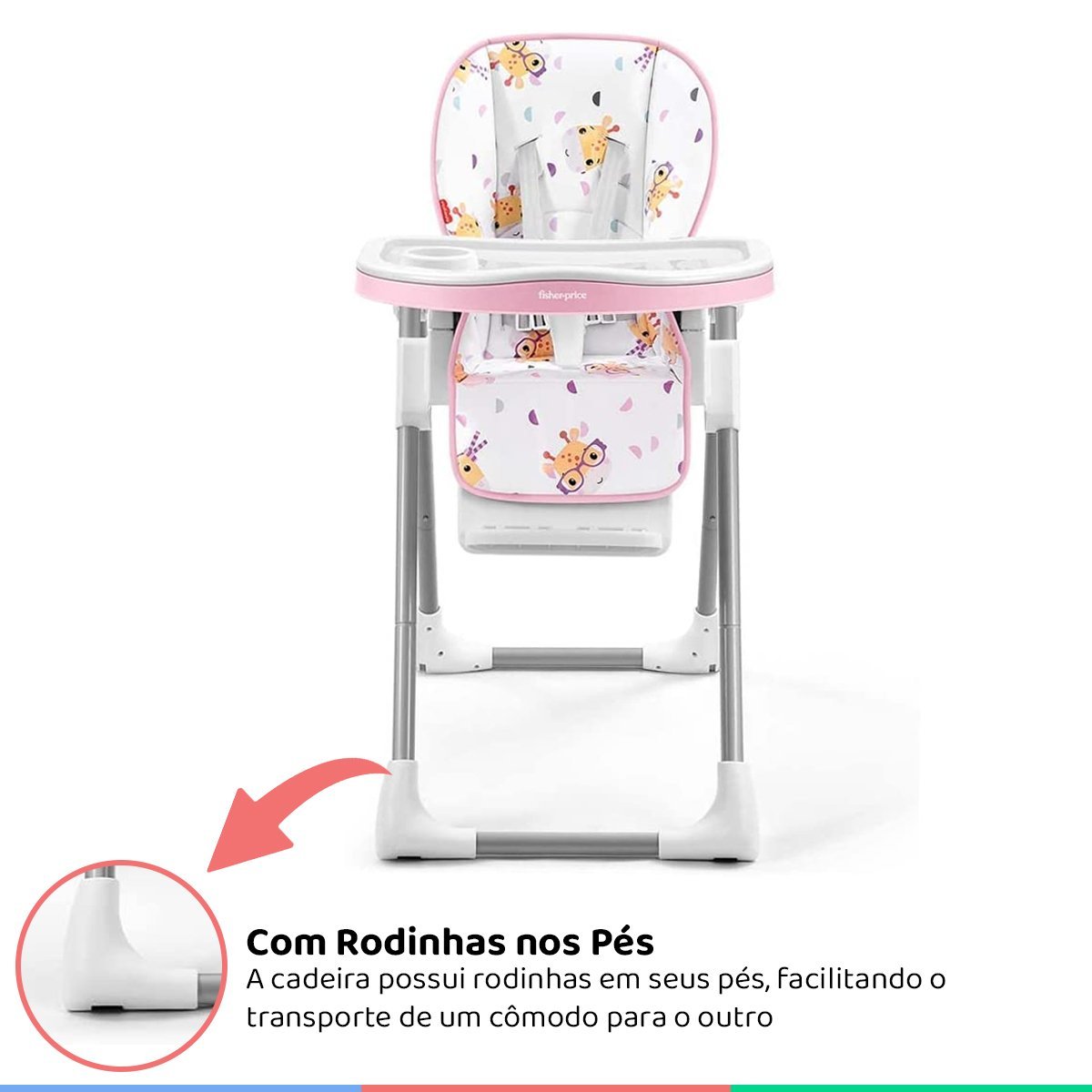 Cadeira Alimentação Refeição Infantil Bebê Até 15kg Ajustavel Reclinavel Multi Chair Ficher Price Fi - 7