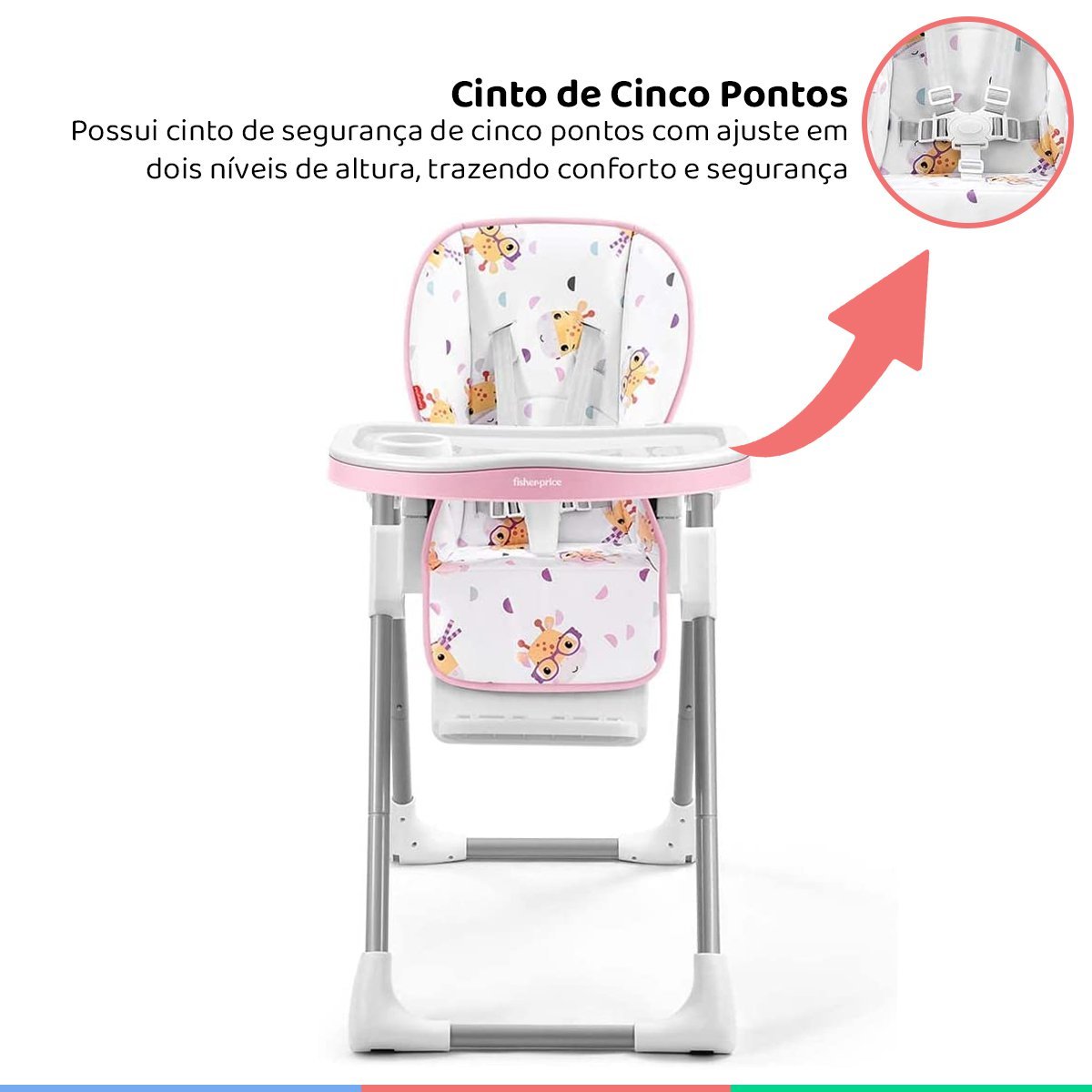 Cadeira Alimentação Refeição Infantil Bebê Até 15kg Ajustavel Reclinavel Multi Chair Ficher Price Fi - 2