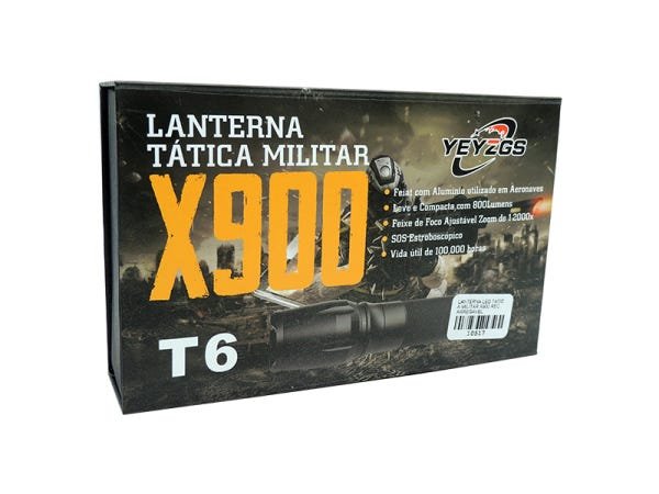 LANTERNA LED TATICA MILITAR X900 RECARREGAVEL - 4