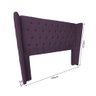 Cabeceira para Cama Box Casal Suiça 1,40 Estofada Veludo Roxo - 5