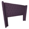 Cabeceira para Cama Box Casal Suiça 1,40 Estofada Veludo Roxo - 2