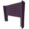 Cabeceira para Cama Box Casal Suiça 1,40 Estofada Veludo Roxo - 3