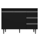 Ver imagem 6 de Balcao para Pia 2 Portas 3 Gavetas 120 cm Juliana AJL:Preto