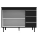 Ver imagem 4 de Balcao para Pia 2 Portas 3 Gavetas 120 cm Juliana AJL:Preto