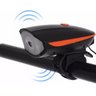Lanterna Farol com Buzina Usb Recarregavel Bike Bm 8455 - 1