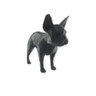 Buldog Orelha em Pé Geométrico Decoração 3D Low Poly:Preto - 2