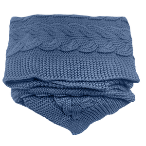 Manta Trico Trama Cascata 0,90x1,80 Azul Jeans
