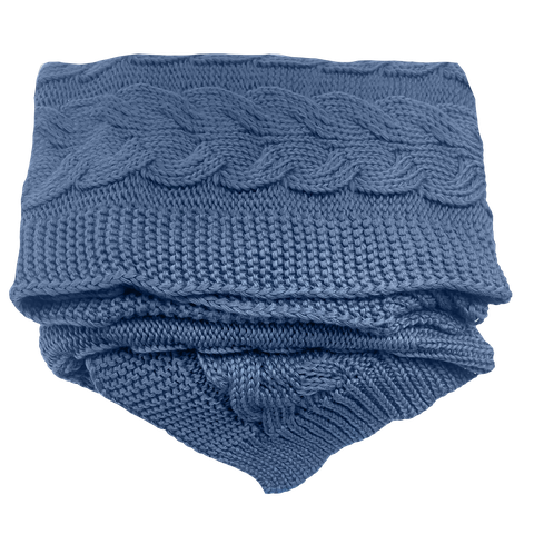 Manta Trico Trama Cascata 0,90x1,80 Azul Jeans