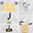 Ver imagem 1 de Kit Acessórios para Lavabo Banheiro 5 Peças em Alumínio Luxo