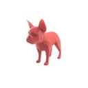Ver imagem 1 de Buldog Orelha em Pé Geométrico Decoração 3d Low Poly:vermelho