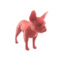 Ver imagem 2 de Buldog Orelha em Pé Geométrico Decoração 3d Low Poly:vermelho