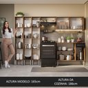 Ver imagem 6 de Armário de Cozinha Completa 261cm Rustic/Preto Emilly Madesa 05