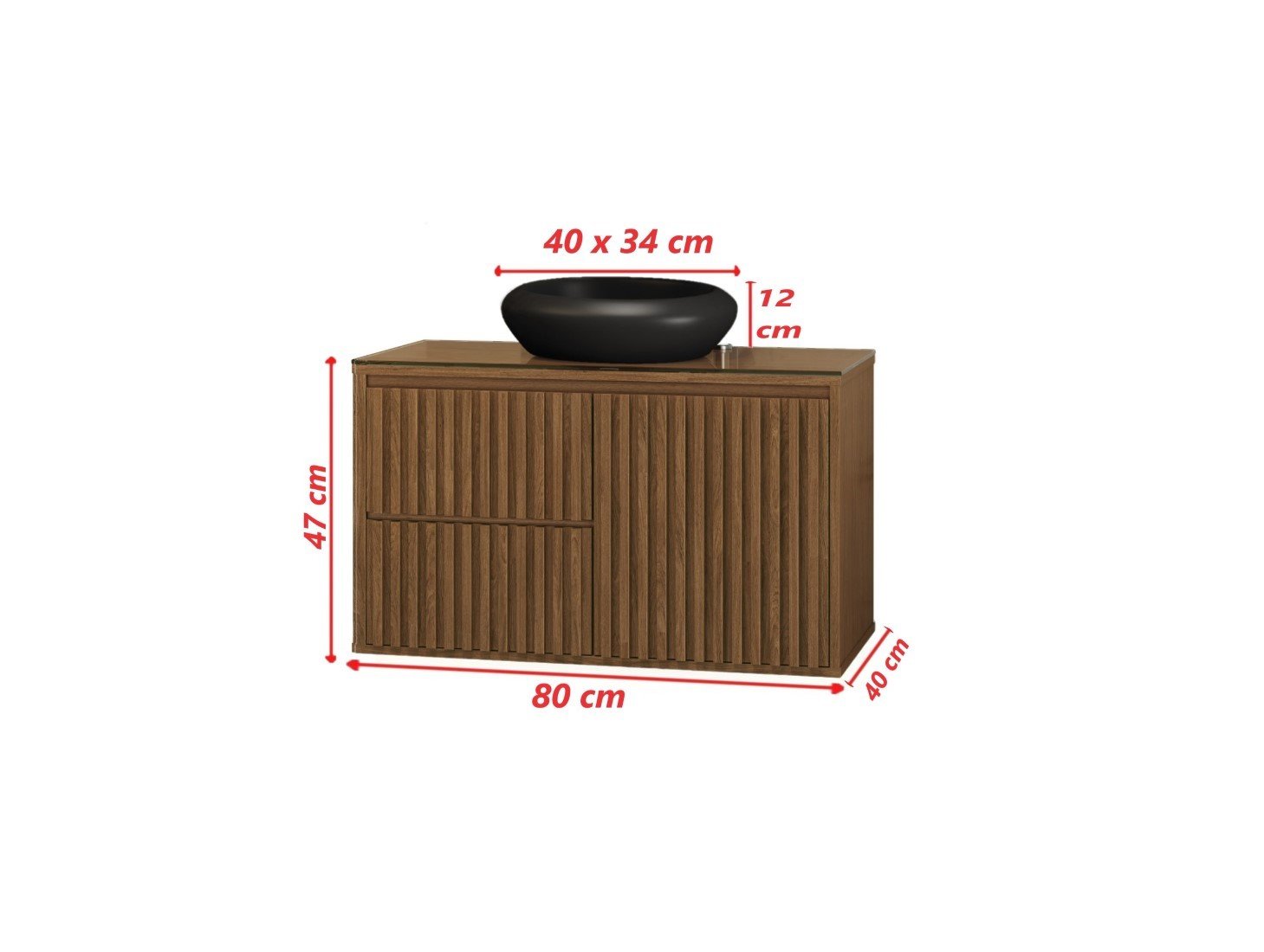 Ver imagem 7 de Gabinete Suspenso Para Banheiro 80 Padrão Luxo 100% MDF