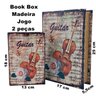 Caixa Livro Fake Decoração Vintage Book Box Madeira Jg 2 Pçs - 2