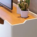 Ver imagem 3 de Rack Bancada para Sala Ambiente Studio 1.8 Off White Nature - Imcal