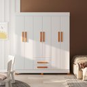 Ver imagem 5 de Guarda Roupa Casal 6 Portas Barcelona Branco