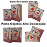 Caixa Livro Fake Decoração Vintage Book Box Madeira Jg 2 Pçs - 7