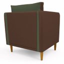 Ver imagem 4 de Poltrona Decorativa Aviv para Sala Escritório Recepção Luxo Linho Premium Easy Clean Corino Premium